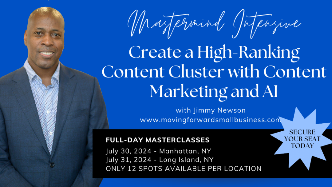 Unlock the Power of Content Marketing & AI with Jimmy Newson – Limited to 12 Spots per Location!