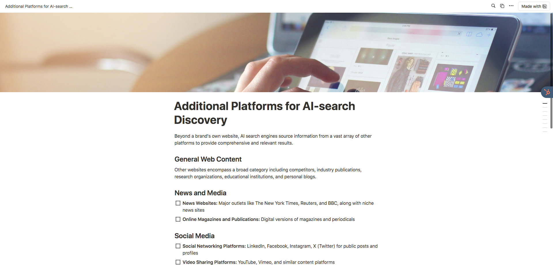 Additional Platforms for AI-Search