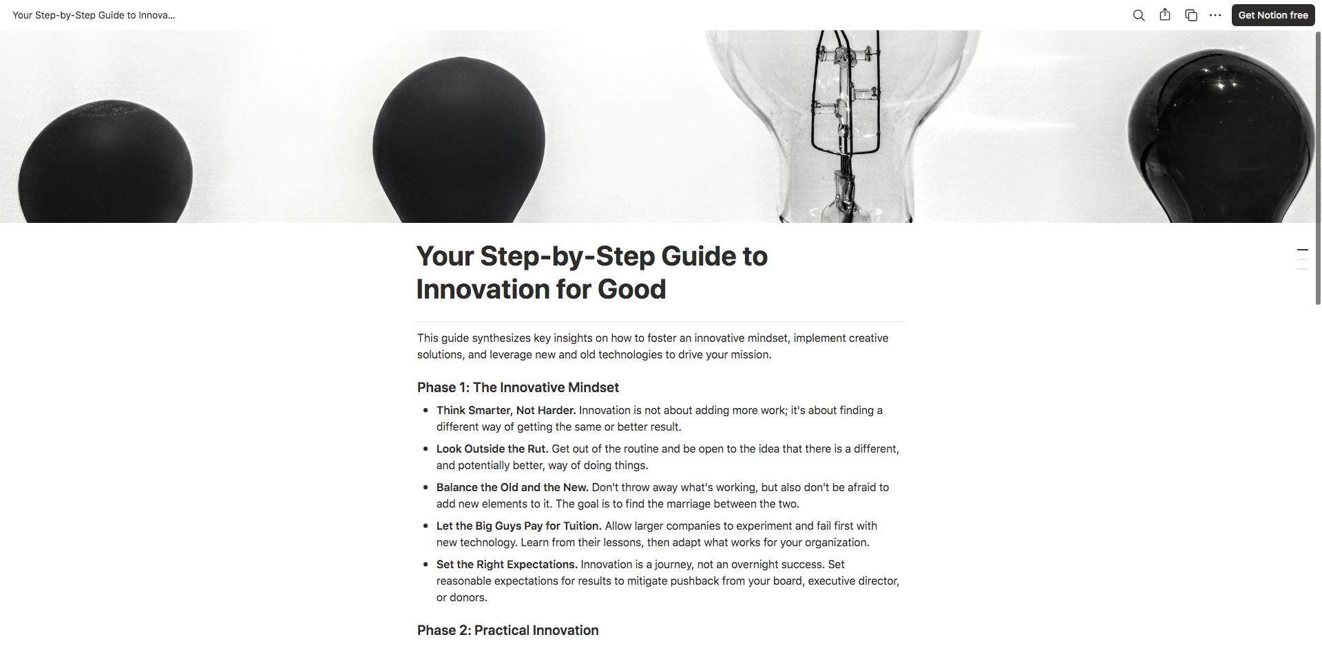 Innovate for Good Guide