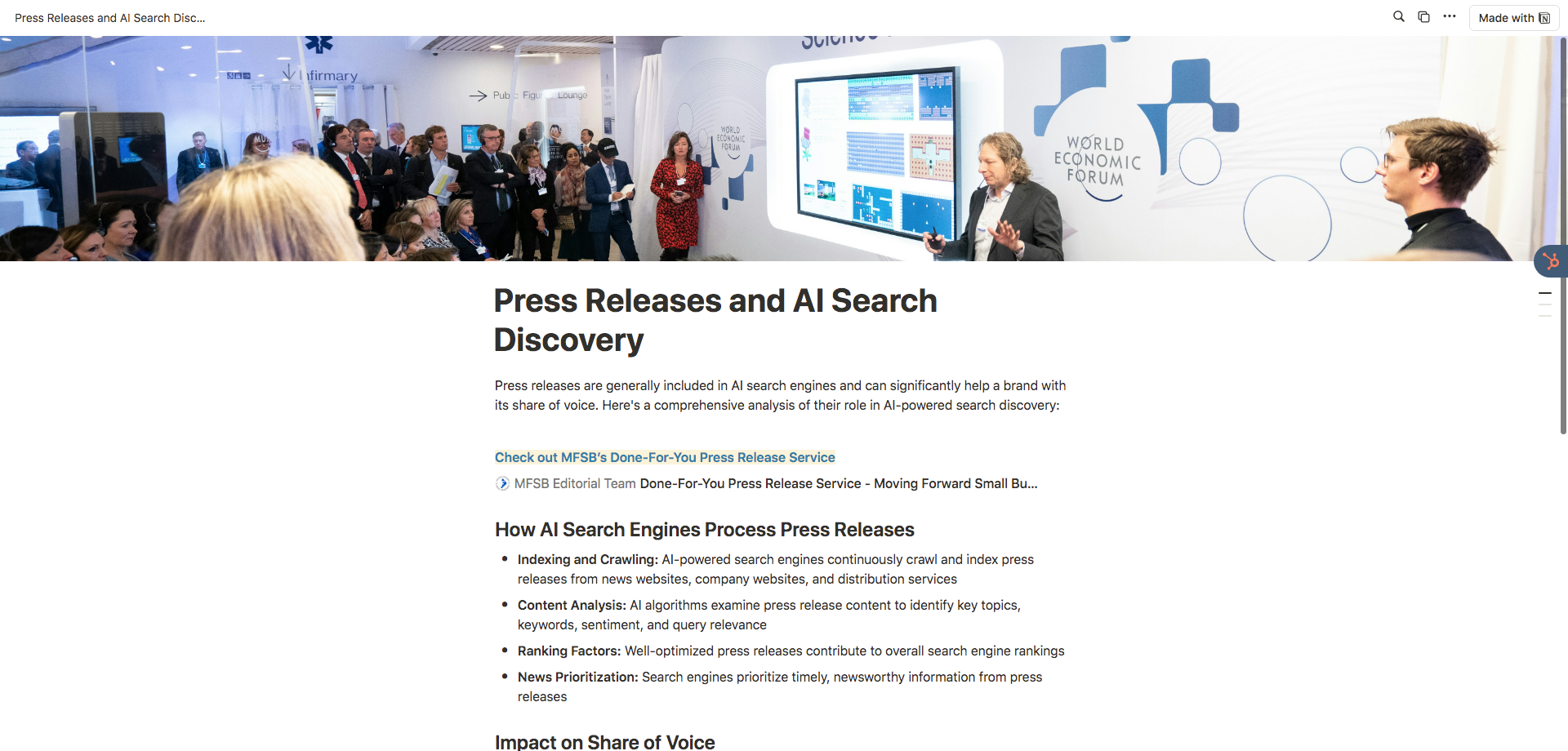 MFSB - Press Release Checklist