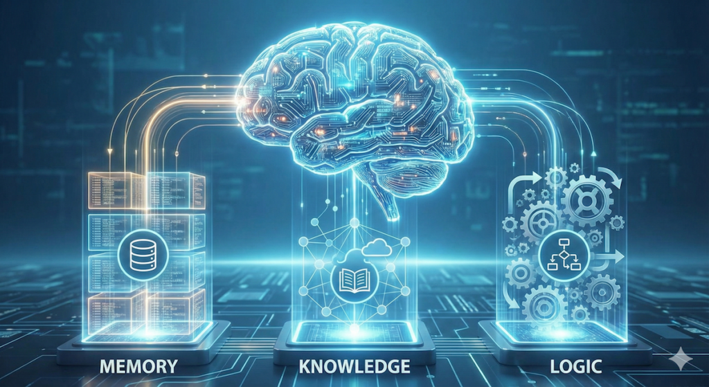 The Anatomy of a Digital Brain- Three Pillars of Intelligence